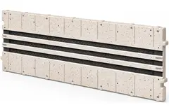 Ergovent tussenstuk voor modulaire instucbare lijnroosters 1050 mm - 3 sleuven