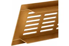 Plintrooster aluminium - geborsteld koper L=300mm x H=40mm -RA430G