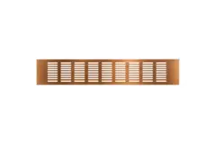 Plintrooster aluminium - geborsteld koper L=400mm x H=80mm -RA840G