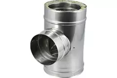 DW diameter 130 mm (130/180) T-stuk T90 EW I316L/I304 (D0,5/0,6)