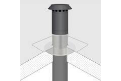 Thermoduct aluminium plakplaat voor dakdoorvoer diameter 355 mm (aluminium gelast)