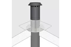 Thermoduct aluminium plakplaat voor dakdoorvoer diameter 200 mm