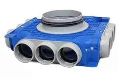 Vent-Axia Uniflexplus samengestelde verdeler 12 x Ø69mm zijaansluiting met tuit Ø160mm