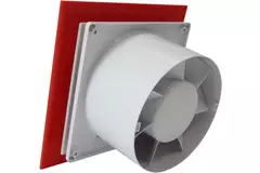 Air Roxy badkamerventilator met aansluitdiameter 100 mm met timer - kunststof front rood