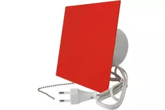 Air Roxy badkamerventilator met aansluitdiameter 100 mm met trekkoord en stekker - kunststof front rood