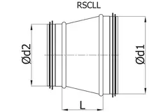 Verloopstuk van Ø 315mm - Ø 125mm voor spirobuis