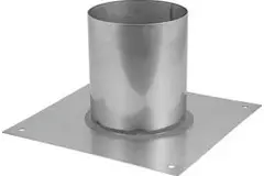 Vloerplaat voor buis diameter 80 mm - 150 mm hoogte gelaste opstand I304