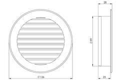 Schoepenrooster diameter 100 mm zwart - VR100M