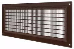Ventilatierooster rechthoekig met grill 130x300 mm bruin - VR1330B