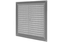Ventilatierooster vierkant met grill 250x250 grijs