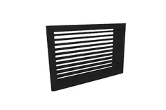 Wandrooster aluminium met vaste lamellen - klemveren - 500x200