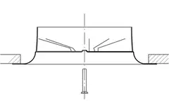 Wervelrooster met diffusorring, centrale schroefbevestiging Ø 250mm
