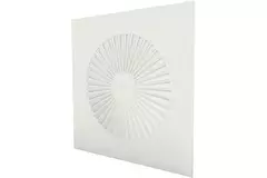 Vierkant wervelrooster 594x594 met ongeïsoleerd plenum zijaansluiting - Ø160mm