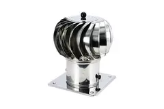 Windgedreven dakventilator Cowl 150 mm RVS inclusief plakplaat - 65m3/h
