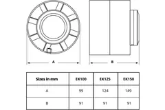 Kunststof buisventilator Ø150 mm - EK150