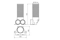 Ubbink Air Excellent 48C ventieladapter 125 2x90°