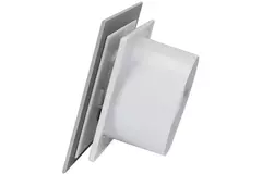 Badkamer ventilator Ø 125 mm met timer - glazen front satijn zilver